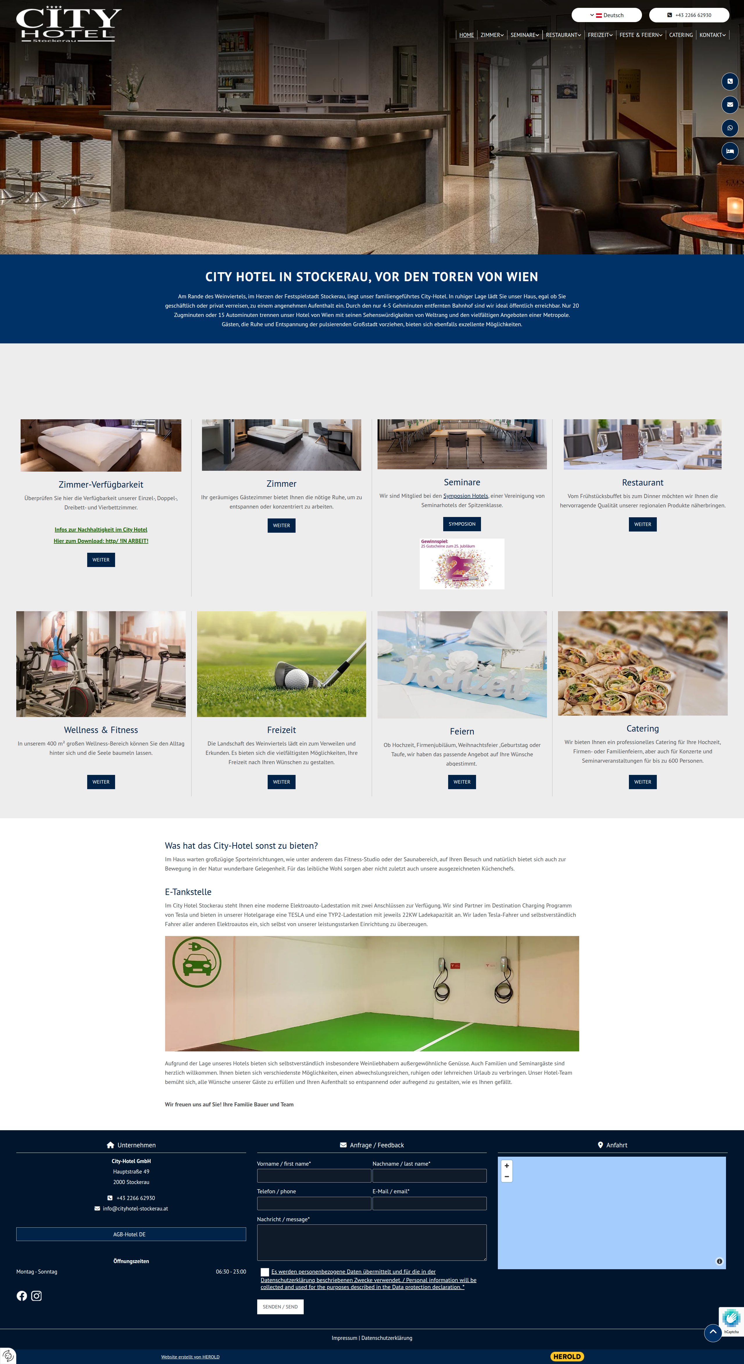 City Hotel Stockerau: Website vorher